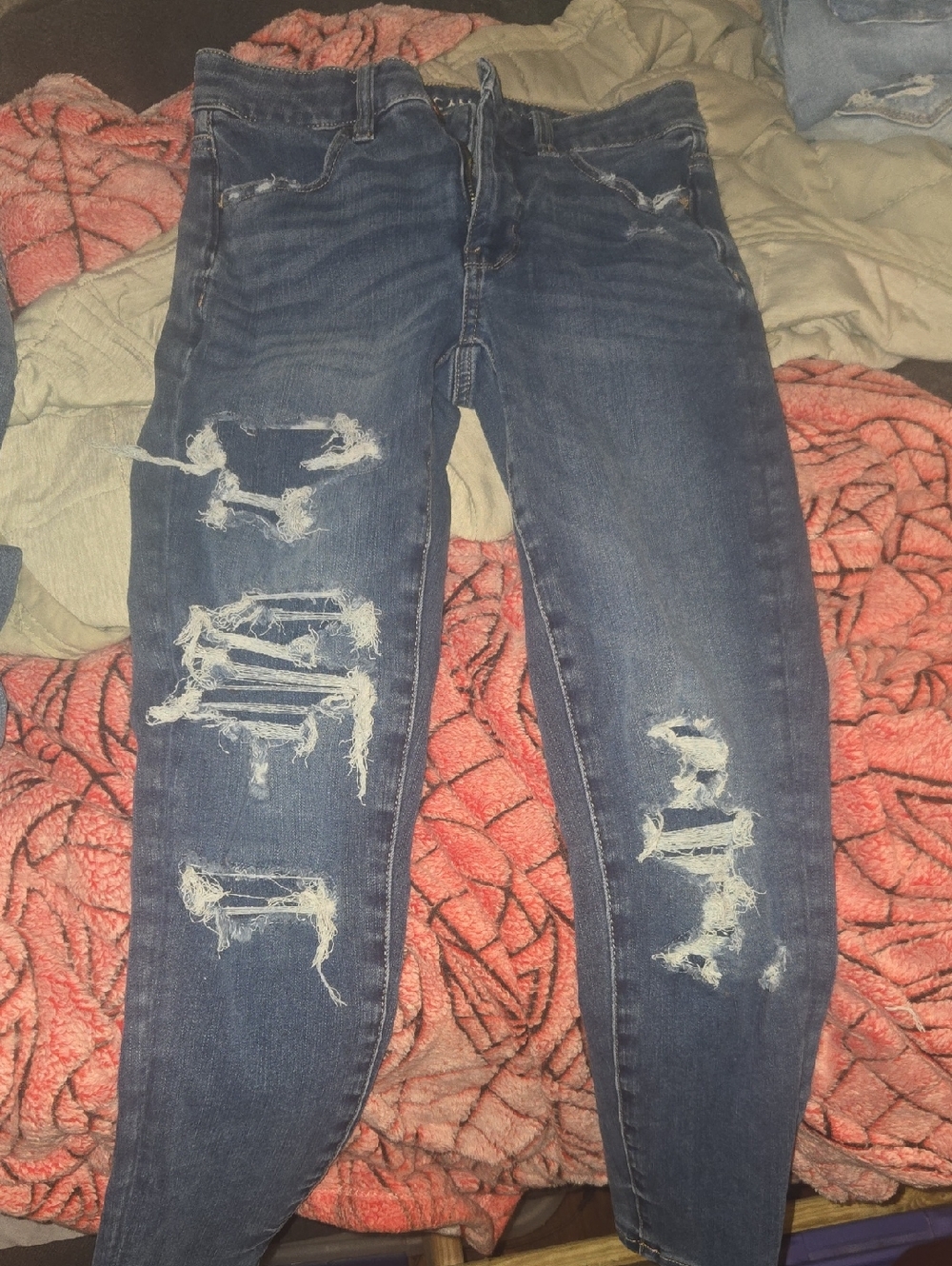 American Eagle Outfitters Blue Denim Jeans - Medium Wash